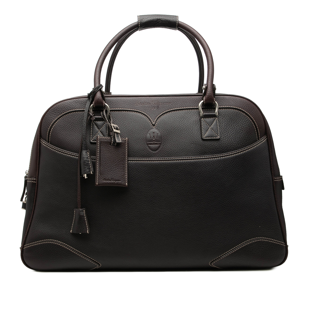 Pre-Loved Ferragamo Maserati Calfskin Travel Bag
